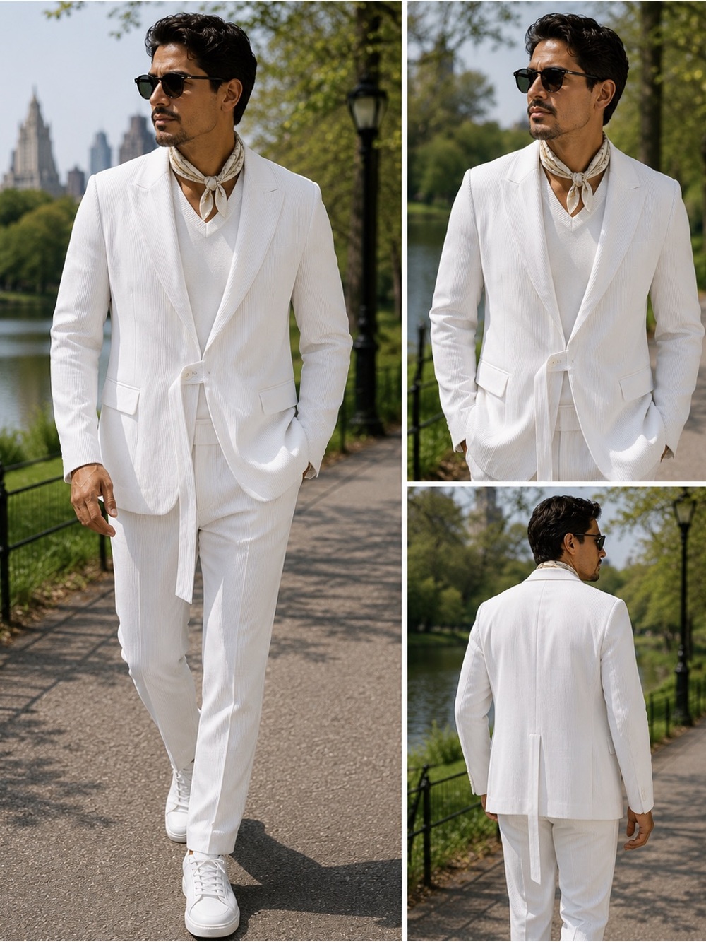 ASOS DESIGN Ribbed Tie-Front Suit Set